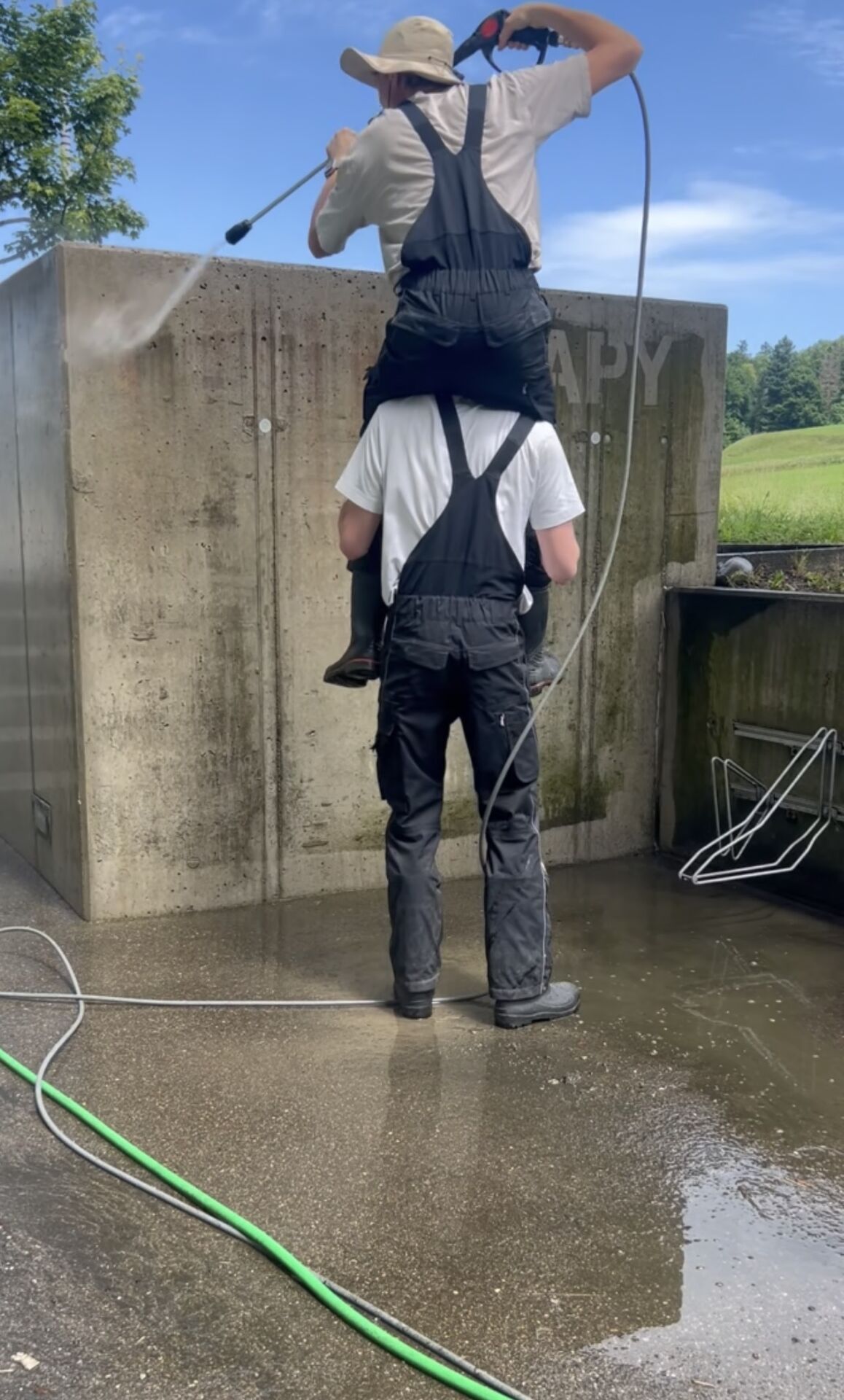 Hochdruckreinigung im Einsatz